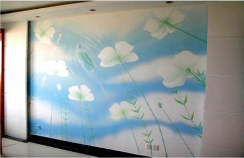 乾县画墙绘怎么画好白云的蓬松感？