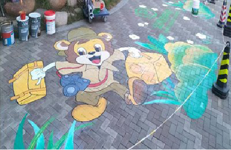 乾县夏季画地面彩绘会遇到的问题