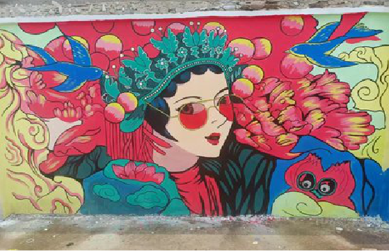 乾县墙体彩绘-网红墙