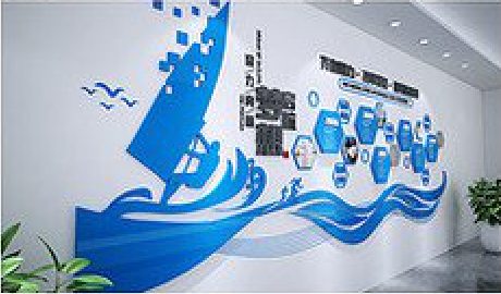 乾县海浪主题文化墙如何设计？