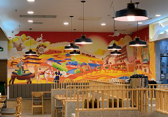 乾县商业空间彩绘介绍。