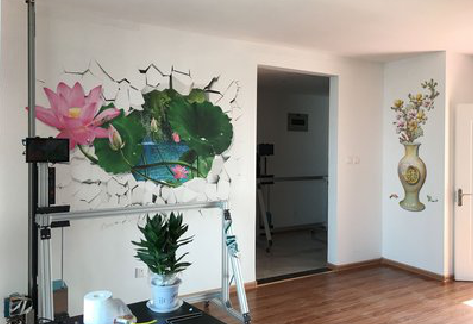 乾县墙体彩绘相比墙纸的优势。