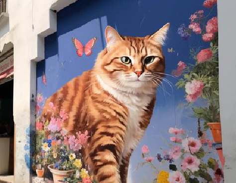 乾县自己绘制有个性的手绘墙