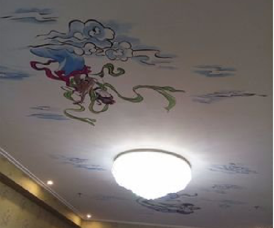 乾县如何快速绘制天花板上的手绘墙？