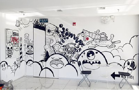 乾县手绘墙并非传统涂鸦。